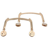 11x9 cm Light Gold Renk İncili Metal Çanta Tutma Sapı