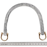 Angel Çanta Aksesuar 16 cm Akrilik Gri Renk Çanta Tutma Sapı Light Gold Metalli