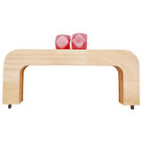 20 cm Açık Renk Ahşap Burs Ebruli Fuşya Renk Toplu