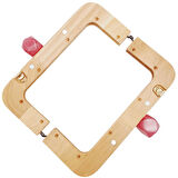 20 cm Açık Renk Ahşap Burs Ebruli Fuşya Renk Toplu