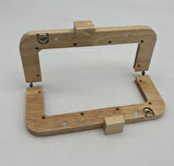 Angel Çanta Aksesuar 20 Cm  Açık Renk Kare Başlıklı Ahşap Burs