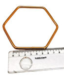 Angel Çanta Aksesuar Light Gold Renk Altıgen Model Çift Metal Çanta Sapı