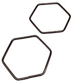 Angel Çanta Aksesuar Füme Renk Altıgen Model Çift Metal Çanta Sapı