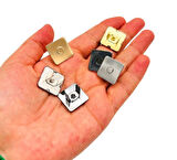 Angel Çanta Aksesuar Kare Model Çanta Mıknatısı Gümüş Renk