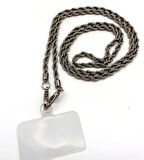 Angel Çanta Aksesuar 120 cm Gümüş Renk  Burgulu Zincir Telefon Aksesuarı, Telefon Zinciri, Telefon Askısı, Telefon Boyun Askısı, Tüm Telefon Kılıfları İçin Uygundur (Kılıf Değildir)