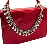 Angel Çanta Aksesuar 50 cm Gümüş Renk Boncuk  Sallantılı Çanta Sapı