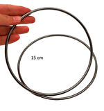 Angel Çanta Aksesuar 15 Cm Yuvarlak Metal Çanta Sapı Füme Renk