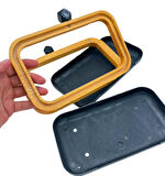 Angel Çanta Aksesuar Siyah Köşeli Toplu Ahşap Çanta Kalıbı