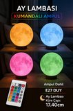 Ay Lambası Kumandalı RGB Renk Değiştiren Gece Lambası 17.4 cm E27 Ampul Dahil