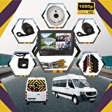 Kayıtlı Servis Okul Taşıtları 4 lü Kamera 7 inç Monitör Full Set 128 GB SD Kart Desteği + 1 Dome Kam