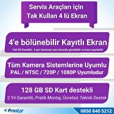 Kayıtlı Servis Okul Taşıtları 4 lü Kamera 7 inç Monitör Full Set 128 GB SD Kart Desteği + 1 Dome Kam