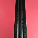 Erkek Kemer 3,5 Cm. Desenli Siyah Hakiki Deri (Vejetal Dana Derisi) 135 Cm. Gvn-0053