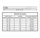 Erkek Spor Kemer 4 Cm. Düz Siyah 125 Cm. Gvn-0057