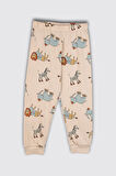 Sevimli Animal (Aslan-Zebra-Fil) Desenli %100 Pamuk Çocuk Pijama Takımı