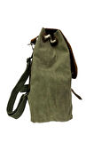 Deri Kanvas Tek Bölmeli Büzgülü Kapaklı Vintage Disayn Sırt Gezi Çantası GDS Erica Bag 7120