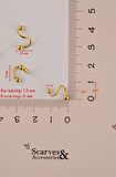 Kıvrımlı Çelik Spiral Piercing 6 mm Tragus Helix Kıkırdak Gold