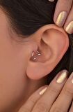 Kıvrımlı Çelik Spiral Piercing 6 mm Tragus Helix Kıkırdak Gümüş Renk