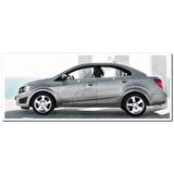 DB Chrome Chevrolet Aveo Sedan Cam Çıtası Nikelajı 2006-2011 4 Parça P.Çelik