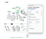Disk Balata Arka Üstten Yaylı Focus Cmax Kuga Conncet 04  ( KAB 24137 165 05 - 3M51 2M008 AC -  AV6J 2M008 AA)