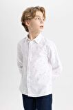 DeFacto Erkek Çocuk Polo Yaka Oxford Uzun Kollu Gömlek C0603A824SMWT34