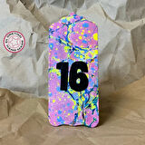 Uretti - Derya 2174 - El Yapımı Ebrulu 16 Numara Kapı Süsü - 7 x 16 cm
