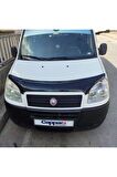 Fiat Doblo Ön Kaput Koruma Rüzgarlığı 3mm Akrilik (ABS) Parlak Siyah Deflektör 2006-2010