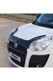 Fiat Doblo Ön Kaput Koruma Rüzgarlığı 3mm Akrilik (ABS) Parlak Siyah Deflektör 2010-2015