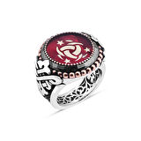 Amberkan Mineli Teşkilat-ı Mahsusa Kenarı Çember Taşlı Erkek Yüzük
