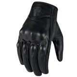 Motosiklet eldiveni %100 gerçek deri siyah touch özellik unisex korumalı motor eldiveni NX-7