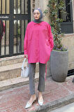 Oversize Gömlek Pembe