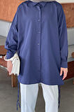 Oversize Gömlek Lacivert