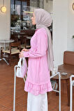 Fırfır Detaylı Tunik Pembe