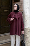 Bağlama Detaylı Tunik Bordo