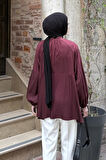 Bağlama Detaylı Tunik Bordo