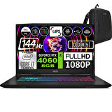 Msı Katana 17 Intel Core I7 13620H 32GB 4tb SSD RTX4060 8gb Freedos 17.3" Fhd 144Hz Taşınabilir Bilgisayar B13VFK1037XTRWF08 + Zetta Çanta