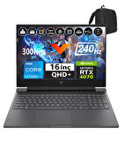 Hp Victus İntel Core i7 13700H 16-R0001NT 32GB Ddr5 2tb SSD 8GB/RTX4070 WINDOWS11PRO 16.1" 240Hz Qhd 3ms 300NİTS Taşınabilir Bilgisayar 77P6E8EA47+WEBLEGELSINÇANTA