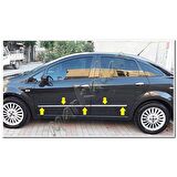 Fiat Linea Krom Yan Kapı Çıtası 2006-2018 4 Parça Paslanmaz Çelik