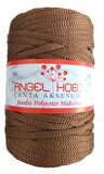 Soft Kahve renk 5 mm jumbo polyester makrome NO:6
