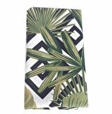 90x50 cm Duck Kumaş Astarlık Siyah Kare Zemin Desen