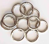 10lu 2.5 cm Gümüş Renk Yaylı Halka Örgü Çanta İçin