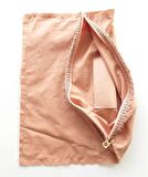 Sütlü kahve renk 38x38 cm, dikilmiş halde, fermuarlı  astar