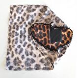 Fermuarsız 38x38 cm dikilmiş astar Leopar