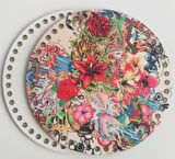 Ahşap 20 Cm Çapında Resimli Plaka Arkalıklı B Serisi No11