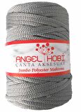 Koyu gri renk 5 mm jumbo polyester makrome NO:19