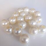 Delikli İnci 18 mm Krem Renk 10 Adet