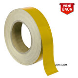 Reflektif Fosforlu Şerit Bant, Düz Reflekte İkaz Bandı 2cm x 25M