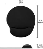 BLACK DEER Siyah Bilek Destekli Mouse Pad,Ergonomik Kaymaz Taban,Oyun ve Ofis için Fare Altlığı,Suya Dayanıklı (Siyah)