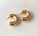 Gold Renk Küçük Bombe Küpe