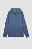 DeFacto Mavi DeFactoFit Standart Fit Kapüşonlu Cepli Sporcu Sweatshirt C9171AX24AUBE808