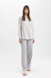 DeFacto Wide Leg Geniş Paça Esnek Belli Bağcıklı Basic Düz Pantolon C5628AX24SPGR52